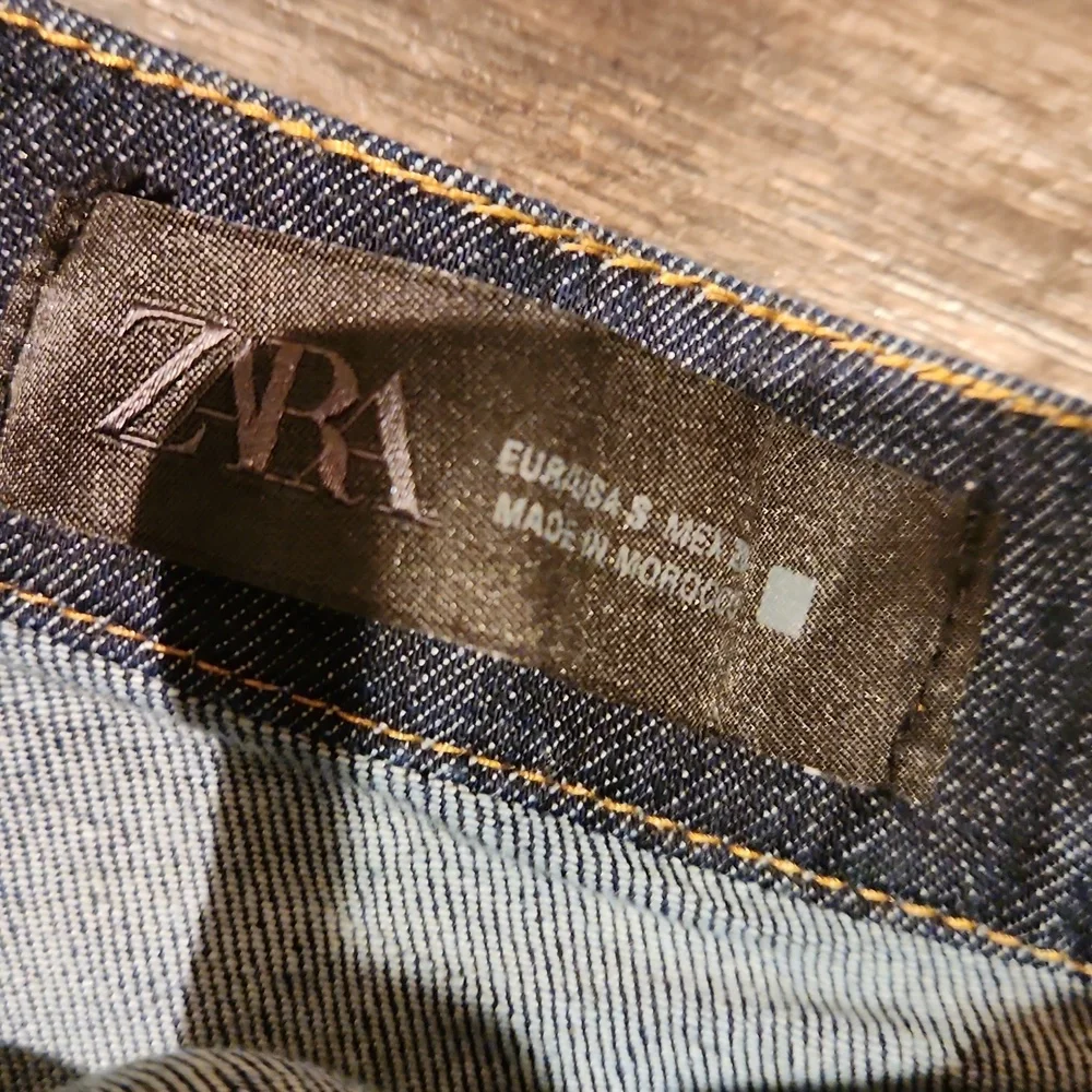 ❤️ ZARA CROSSOVER DENIM MIDI SKIRT, SMALL - Picture 9 of 12